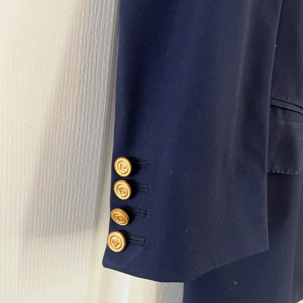 Navy Blue Blazer with gold buttons - Picture 3 of 8